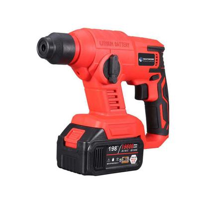 China Auto Repair Set 21V Battery Brushless Heavy Duty Hammer Drills Adjustable Handle Over SDS 980 RPM Impact Cordless Drill Demolition Kit for sale