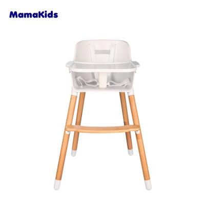 China Wooden solid wood adjust chair baby feeding chairs baby highchair for sale