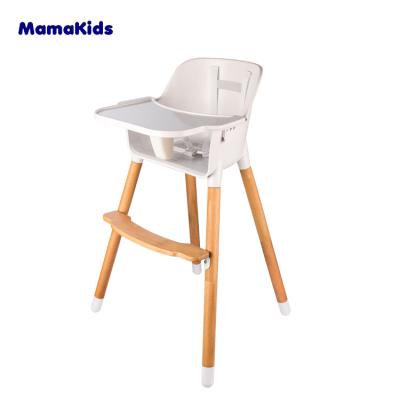 China Eco-friendly and multifunctional en passed new developed wooden baby highchair for sale