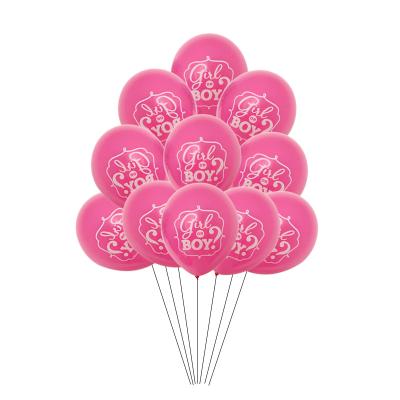 China Amazon Hot Sale Newborn Latex Balloon Girl Or Boy Latex Baby Party Decoration for sale