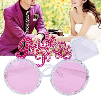 China Wholesale Plastic Bride To Be Glasses Wedding Glasses For Bridal Party for sale