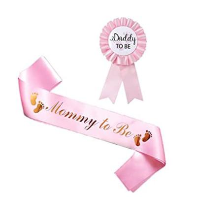 China Wholesale Party Mum To Be Badge Sash Spot Set Baby Shower Party Supplies Decoration Mum To Be Set for sale