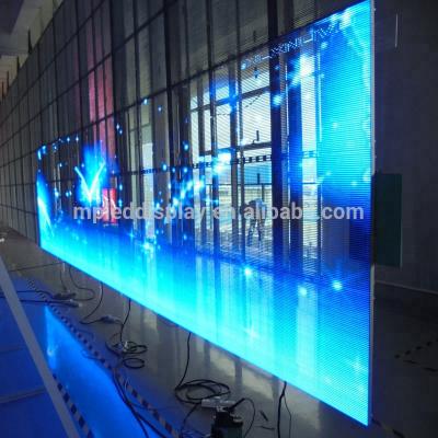 China Indoor Indoor P3.9*7.8 Fixed China High Brightness Video Transparent Led Display Screen for sale