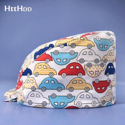 China High Quality Pattern Printing Caps Nursing Cap Senior Lab Scrubs Pet Shop Surgicals Operating Room Cap Medical Cap Women Scrubs Cap for sale