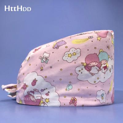 China High Quality Medical htthdd Cartoon Scrub Hat Surgical Doctors Hat Nurse Hat Cotton Scrub Hat Pet Veterinarian Dentist Lab Work Hat for sale