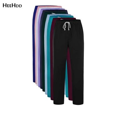 China New fashion thin solid color thin fit ladies scrub pants ladies work pants section care scrub pants colorful pants high quality for sale