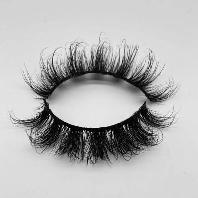 China Natural Soft Eyelash DD curl Russian strip eyelashes mink lashes popular style 20mm russian volume for sale