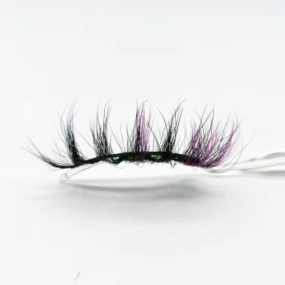 China Natural Soft Eyelash Full strip colorful mink eyelashes New Arrival Wholesale private logo natural 3D mink eyelashes for sale