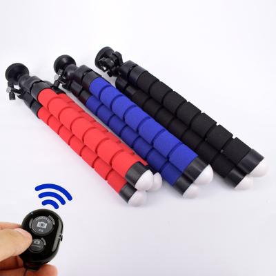 China O2 Tiktok Mini Flexible Sponge Octopus Mobile Phone Tripod Portable Adjustable Phone Mount Tripod With Wireless Remote for sale