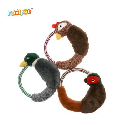 China Funny Cute Durable Polyester Dog Rope Squeaker Durable Excellent Quality Toy Set for sale