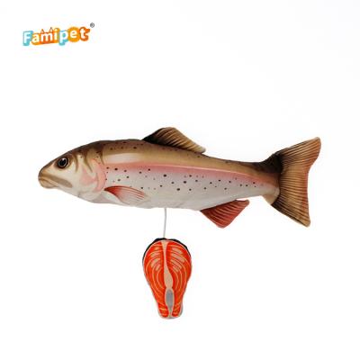 China Cat Toy Pet Products China Fabric Interactive Viable FishToy Cat Toy for sale