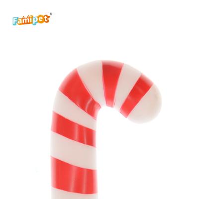 China 2022 Manufacturer Wholesale Christmas Squeaky Vinyl Cane Pet Dog Chew Rubber Viable Hot Toy for sale