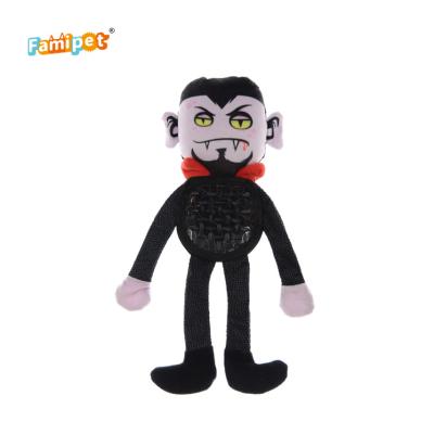 China Manufacturer Wholesale High Quality Designer Private Label Viable VAMPIRE AND ZOMBIE Stuffed Dog Squeaky Custom Game Toy for sale