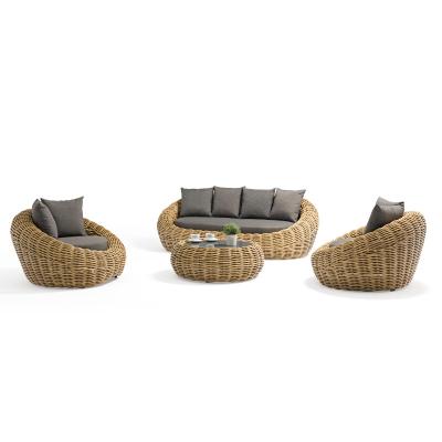 China Modern Modern Outdoor Patio Living Room Outdoor Sofa Set PE Rattan Wicker Sofa for sale