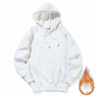 China 2021 New Arrivals Anti-wrinkle Mens Autumn Winter Hooded Street Long Sleeve Solid Color Tops White Men's Casual Loose Hooded Hoodies for sale