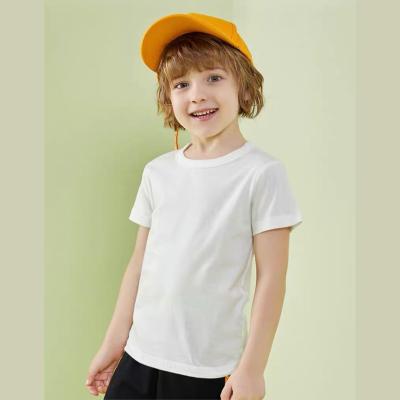 China Children's summer wholesale boy girl pure casual children's anti-pilling color short-sleeved T-shirts for sale