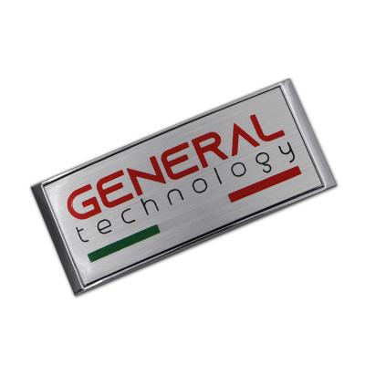 China Luxury Aluminum Car Sticker Metal Nameplate Badge Logo Metal Chrome Auto Labels for sale