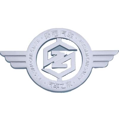 China Promotional high quality luxury 3d metal car custom customized chrome logo with wings symbolizes sticker for car grill embelm for sale