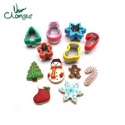 China Sustainable Handmade DIY Tools Stainless Steel Baking Cookie Molds Vegetable Christmas Tree Cookie Cutters Fruit Cutter for sale