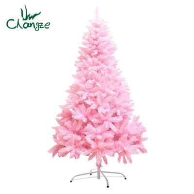 China All Festival Decoration LED Light Set PVC Pink Artificial Christmas Tree for sale