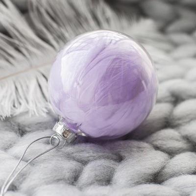 China All Festival Decoration Feather Decoration Hot Selling Glass Ball For Wedding / Christmas for sale