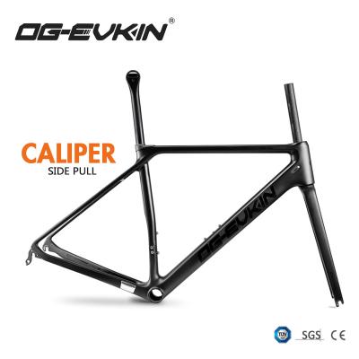 China Road Bikes OG-EVKIN CF-025 Carbon Road Frame V-Brake Bicycle Frame Super Light BB86 700C x 25C Di2&Mechanical Bike Frameset Packing for sale