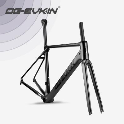 China Road Bikes OG-EVKIN CF-025-V Carbon Fiber Road Bike Frameset BB86 Di2 700C 25C Mechanical Bicycle Frameset Seatpost Forks for sale