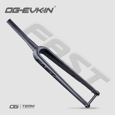 China Road Bikes OG-EVKIN FK008 Carbon Disc Gravel Fork 700*35C 12x100 Thru-Axle For Cyclocross / Gravel Road Bike Frame Hidden Cable Offset 45mm for sale