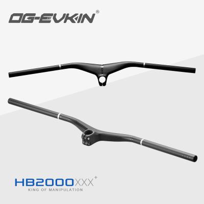 China OG-EVKIN HB-2000 Mountain Bikes Integrated MTB Handlebar T1000 Carbon Rise 800mm Flat Bar Stem One Shaped -7 Degrees UD Matte Bicycle XC Bike for sale