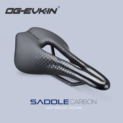 China All Seasons OG-EVKIN SD-003 Carbon Bicycle Saddle 7x7mm Round Rails Mountain Road Bike EVA Bicycle Seat MTB Ultralight Cycling Parts for sale