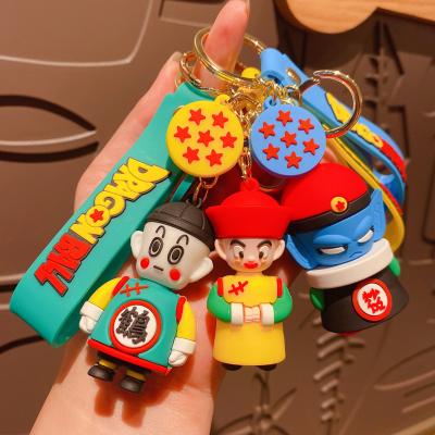 China Promotion Gift Wholesale Dragonball Key Chain 3D Anime Cartoon Character Key Chain Custom for sale