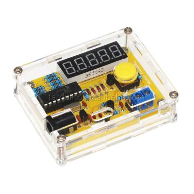 China IMAGE +Mini Case DIY +USB Cable DIY Frequency Meter YELLOW 1Hz-50MHz Crystal Oscillator Frequency Counter Meter Digital LED for sale