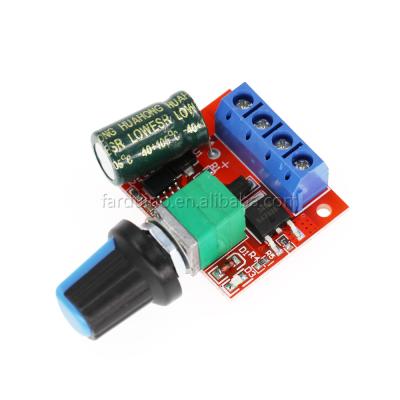 China Electronic Products 5A 90W PWM 12V DC Controller Module DC-DC 4.5V-35V Adjustable Motor Speed ​​Governor Switch 24V for sale