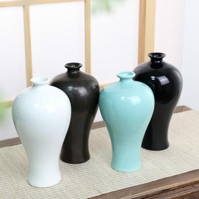 China Chinese Hydroponics Small Zen Vase Chinese Style Jingdezhen Porcelain Vase Flower Arrangement Plum Vase Living Room Decoration for sale