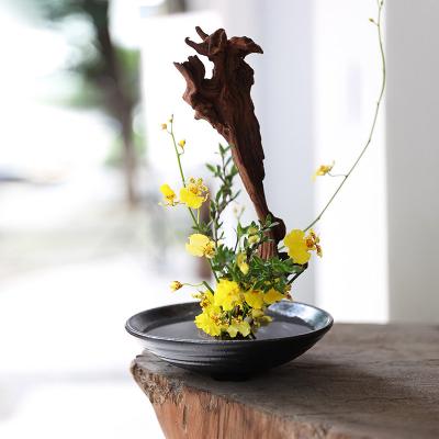 China Chinese style flower pay attention to zen ceramic style pot retro chinese style flower arrangement to pay attention to flower arrangement kenzan set beginner's level for sale