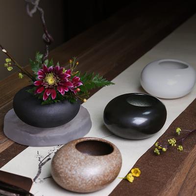 China Chinese Style Ceramic Pots Kenzan Flower Arrangement Vases Traditional Chinese Planter Flower Pot Plant Pots for sale