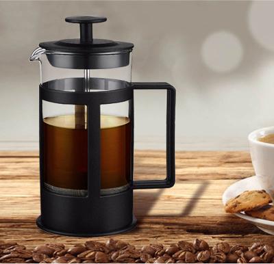 China Viable Glass with Plastic Handle French Press Coffee Tea Maker for sale