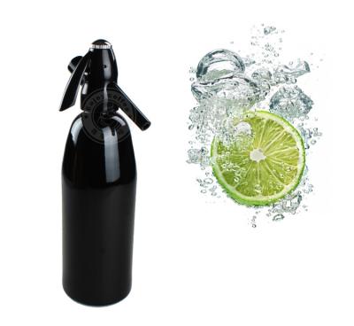 China Coffee 1000ml Sustainable Restaurant Black Custom Aluminum Soda Siphon For Cocktail for sale