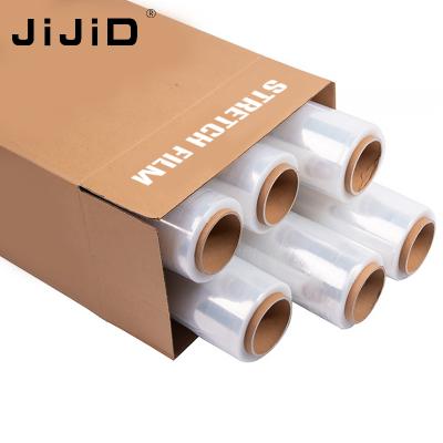 China JiJiD Shrink Plastic Wrapping Film Pallet Stretch Film Moisture Proof Clear Plastic Wrapping Film for sale