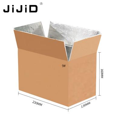 China JiJID 9# 230*130*160 Recyclable Insulation Cardboard Box Vegetable Packing Box Insulated Shipping Box for sale