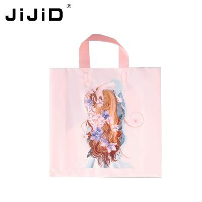 China JiJiD Logo Size With The Handle ANTI-STATIC Hot Selling Custom Plastic Reusable Shopping Bag Shopping Bag for sale