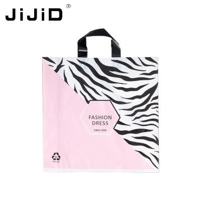 China JiJiD Logo Print Promotional Anti-Static Plastic Shopping Bag With Handle for sale