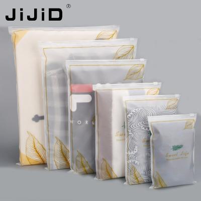 China JiJiD #40*50cm Customized Garment Zip Lock Moisture Proof Clear Plastic Frosted Bag For T-shirt Swimwear Packaging for sale