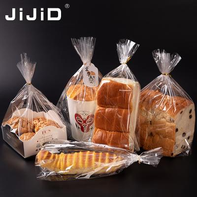 China JiJiD Opp Bread Packaging Bag Bread Packaging Bag Clean Bottom Moisture Proof Gusset Plastic Bakery Bag Bread Plastic Bags for sale