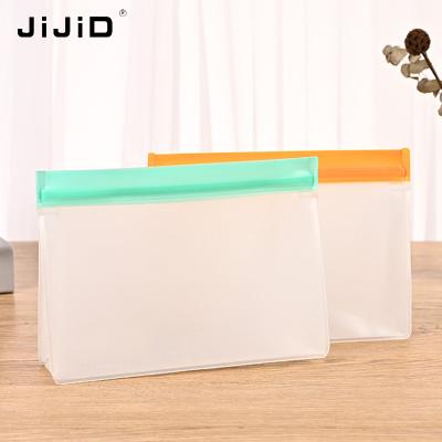 China JiJiD Moisture Proof Reusable Storage Bags Extra Thick Leak Proof Freezer Bag Eva Zipper Lock Bags Ideal For Kids Lunch Sandwich Food Snacks for sale