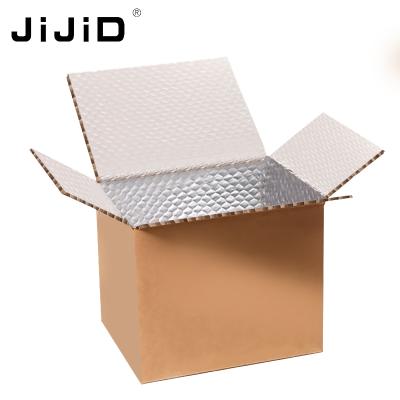 China JiJiD Recyclable Custom Thermal Insulated Meat Frozen Food Packaging Honeycomb Cardboard Box For Cold Chain Transportation for sale