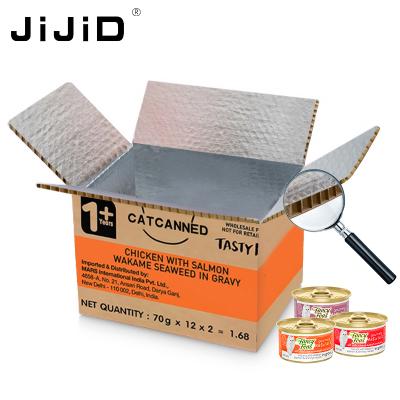 China JiJiD Recyclable Pampers Metal Container Food Grade Insulation Corrugated Cardboard Box For Honeycomb Aluminum Foil Cold Chain Box for sale