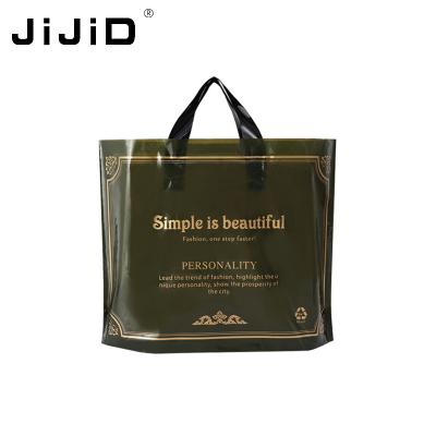 China JiJiD ANTISTATIC Custom Printed Logo Clothes Shopping Poly Pe Plastic Shopping Bag With Handle for sale