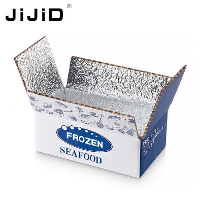 China JiJiD Recyclable Customized Cold Chain Insulation Storage Package Box Aluminum Foil Transport Shipping Box For Frozen Packaging Box for sale