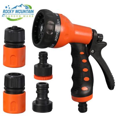 China Variable Flow Controls 5 in 1 Set Professional Hose Gardening Water Spray Gun for 6 Function High Pressure Nozzles With Quick Connector 1/2 Inch for sale